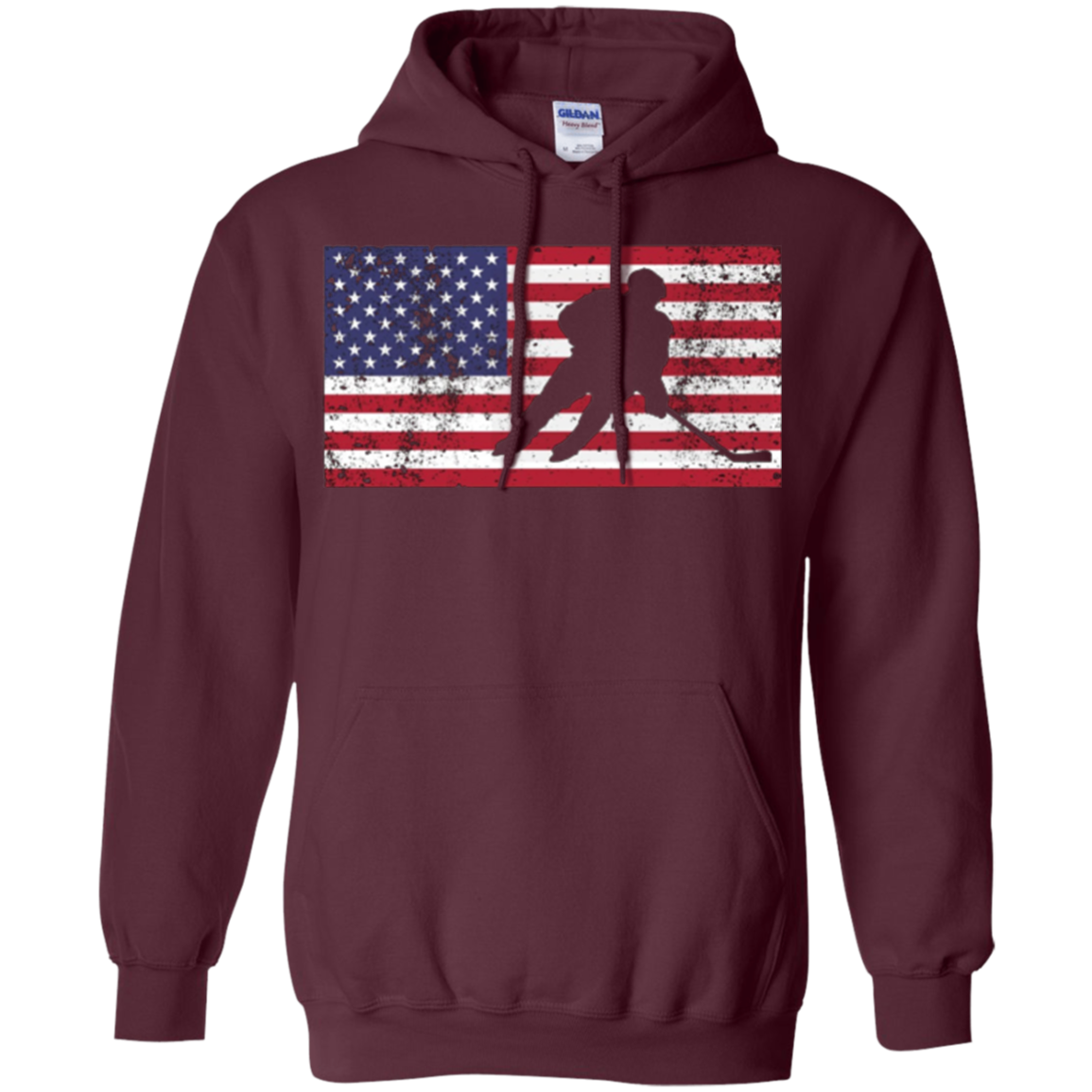 American Flag Hockey USA Patriotic Ice Skating Cool T-Shirt