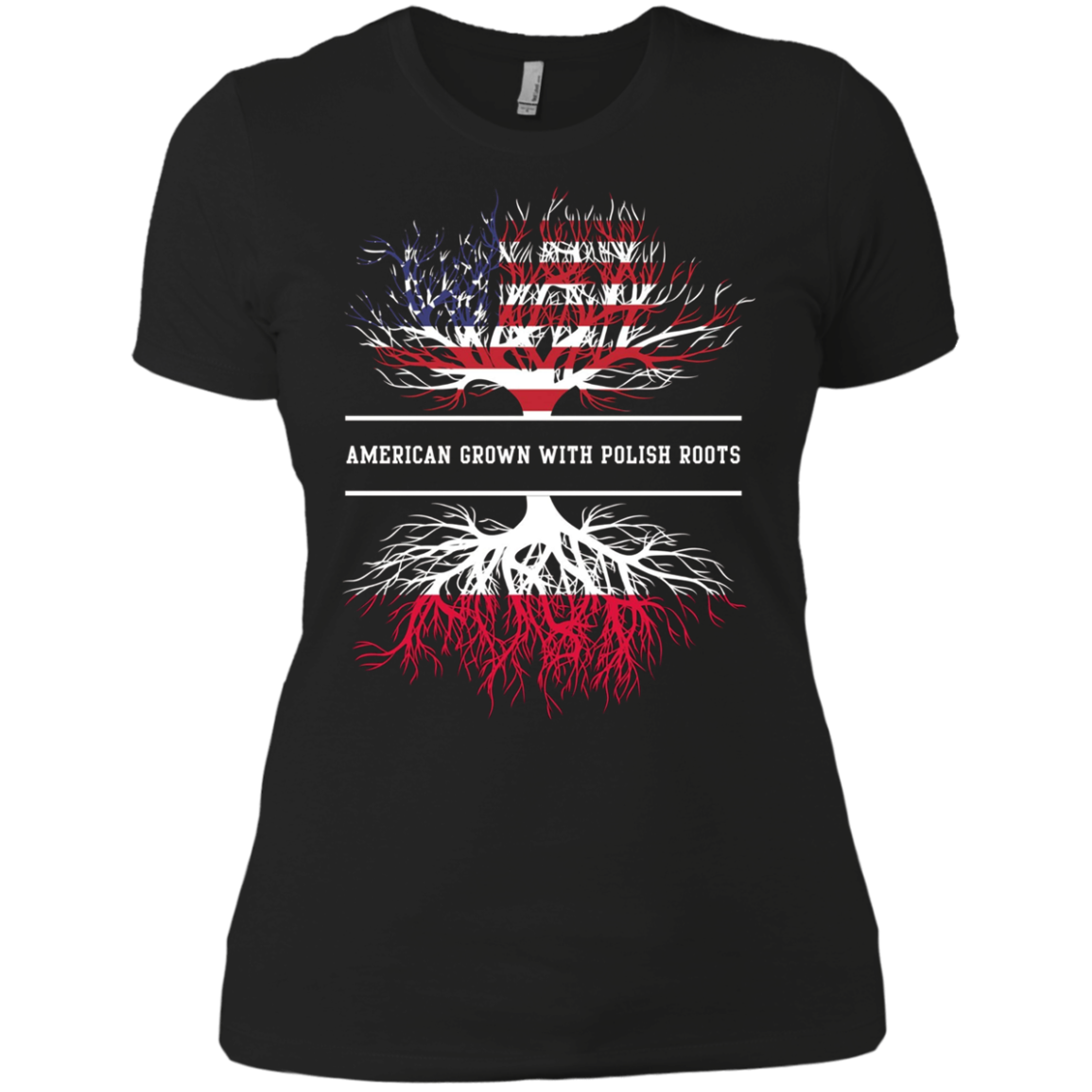 American Grown With Polish Roots T-Shirt Poland Tee