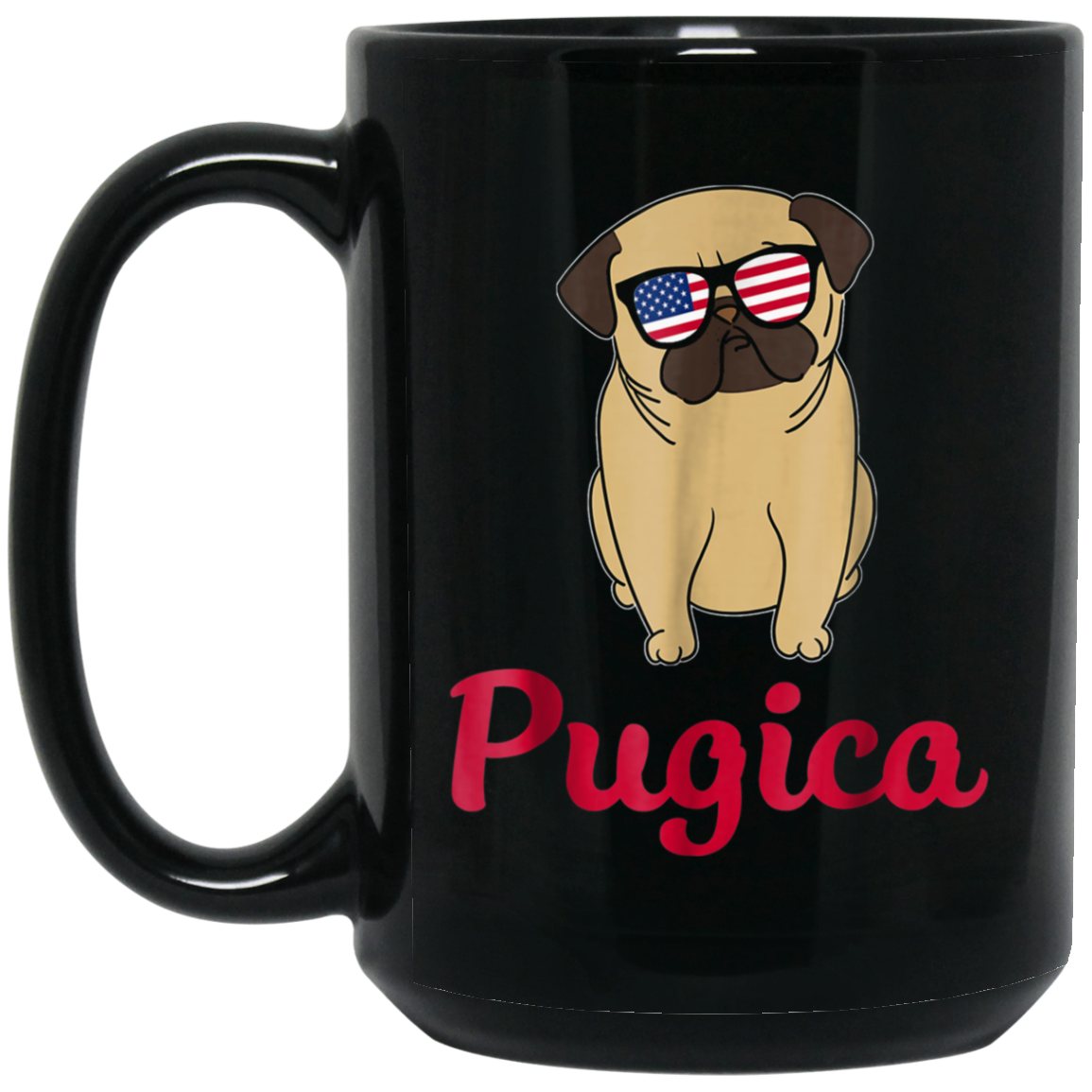 American Flag Pug T-Shirt 4th July Shirt Gift 2018