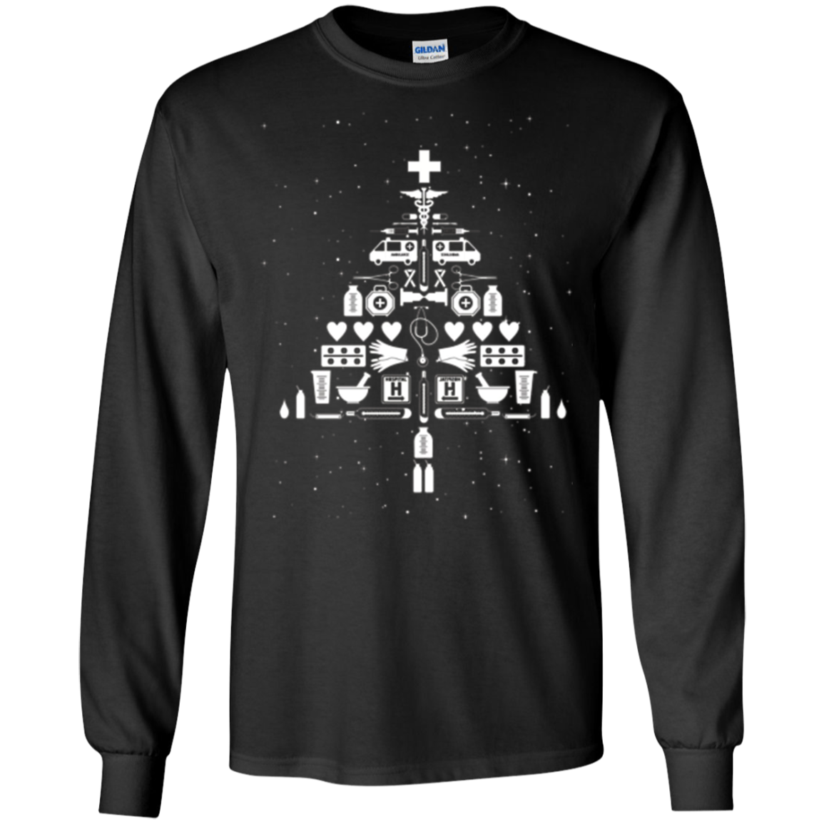 Christmas Tree Stethoscope Nurse T-shirt