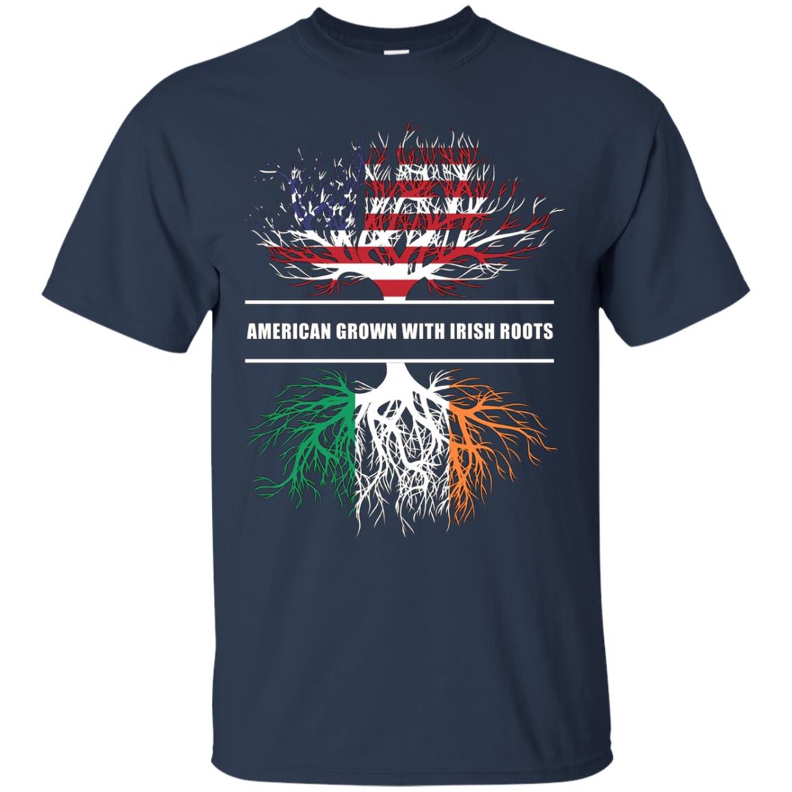American Grown With Irish Roots T-Shirt Ireland Tee