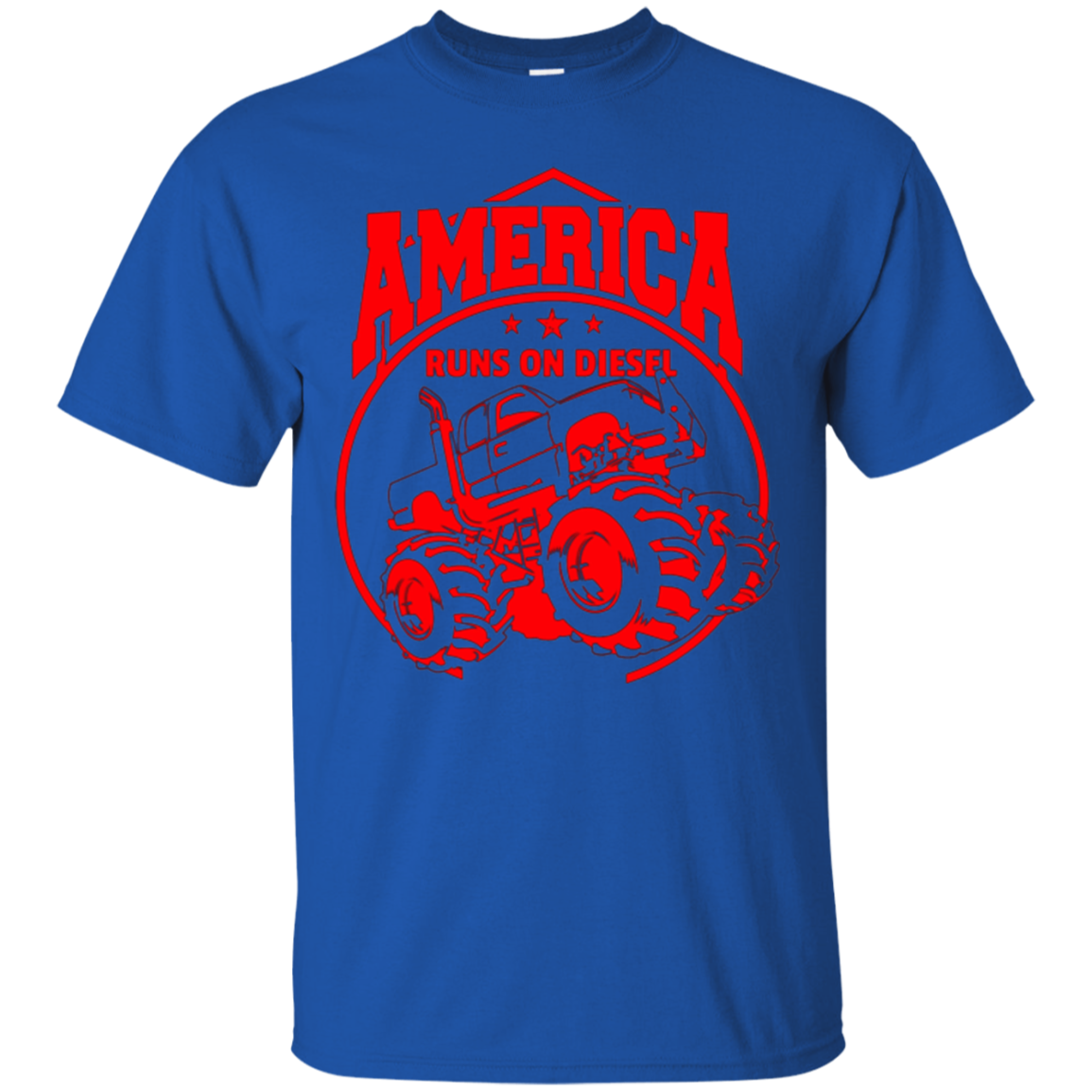 America Runs On Diesel Gear Monster SUV Truck Fans T-Shirt