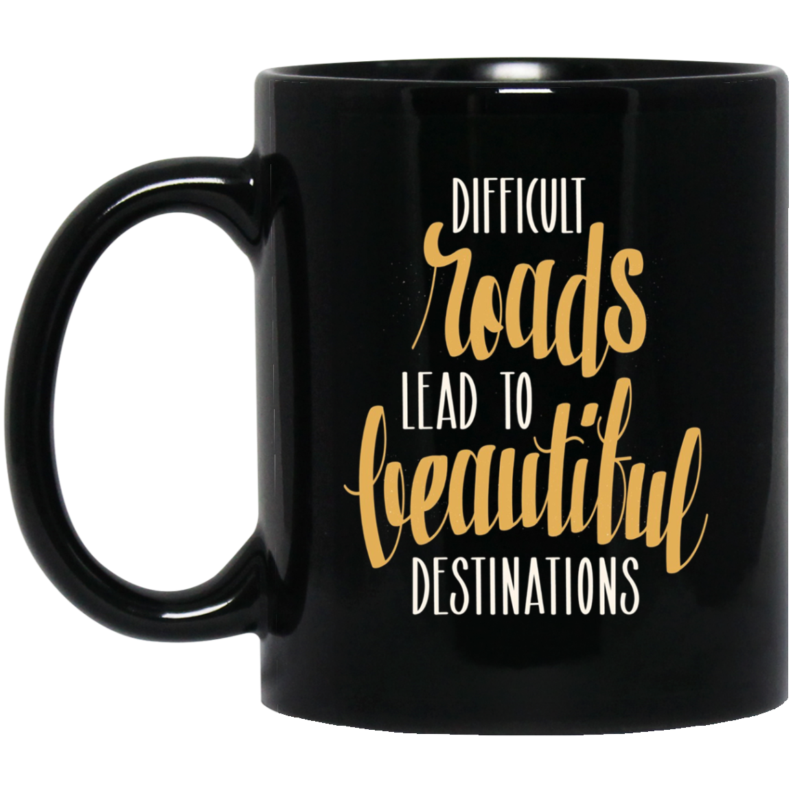 Adventure Hiking Trekking Quote Beautiful Roads T_Shirt