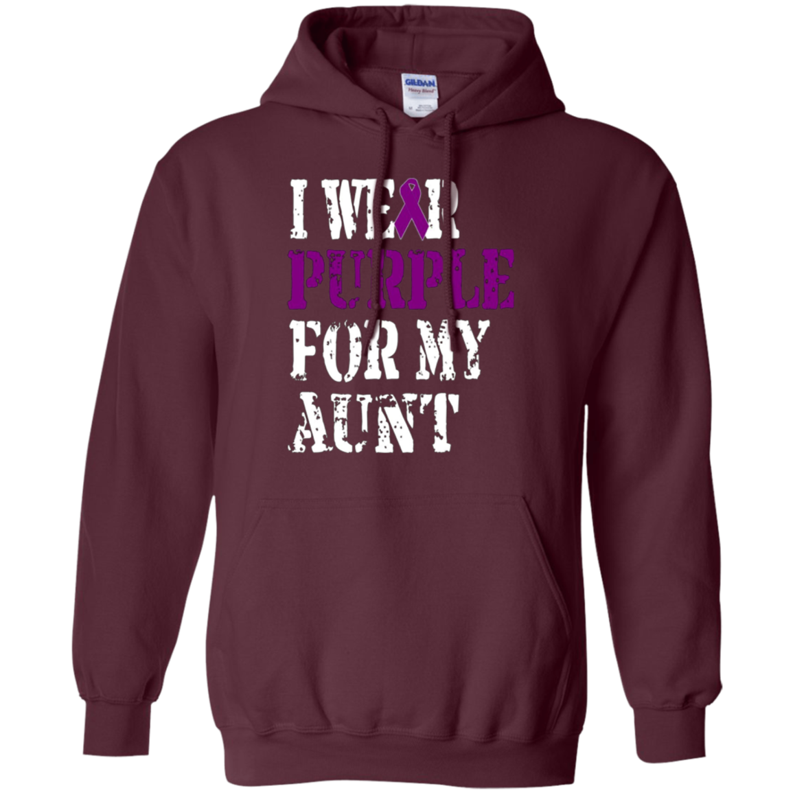 Alzheimer's Awareness Tshirt I Wear Purple For My Aunt