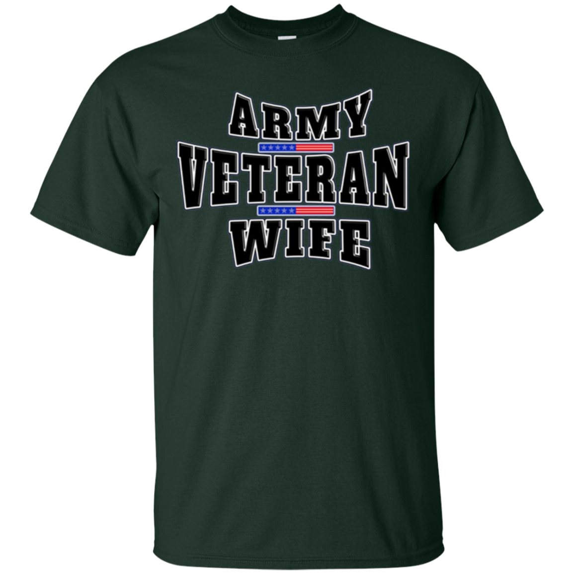 Army Veteran Proud Wife American Flag Pride T-shirt