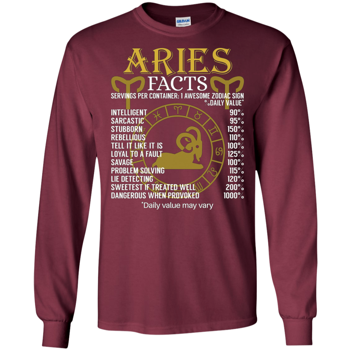 Aries Facts Zodiac Sign T-Shirt
