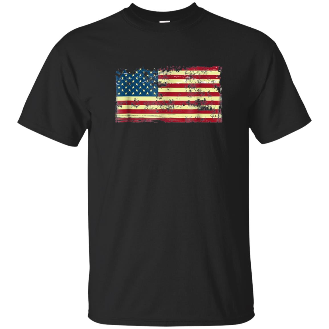 T-shirt patriotique American Vintage drapeau en lambeaux