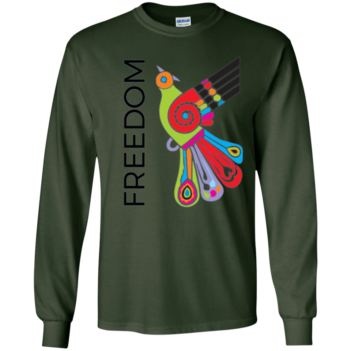 "Freedom" Bright Colorful Bird Diversity Unity T-Shirt