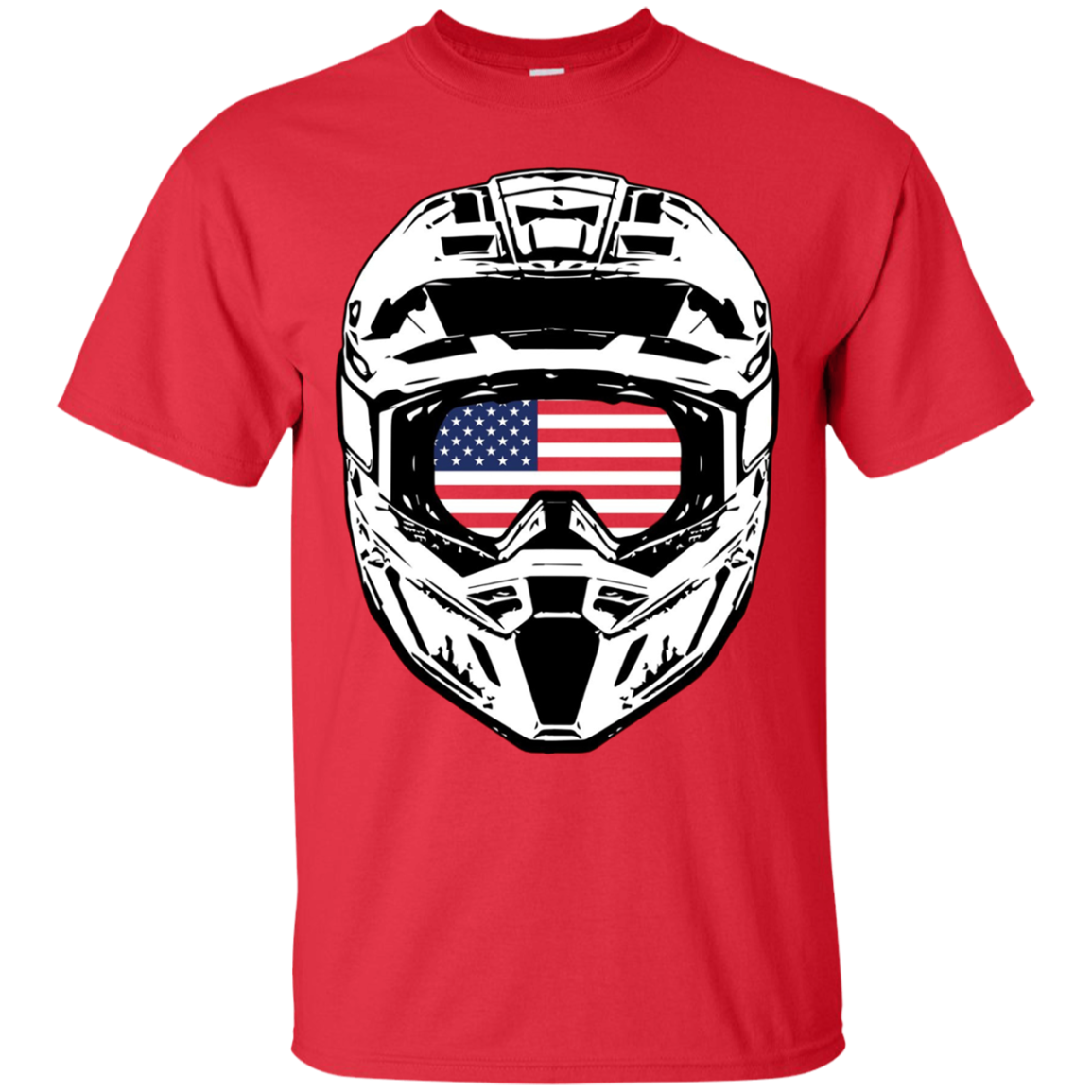 American Flag Moto / Snowmobile Helmet T-Shirt