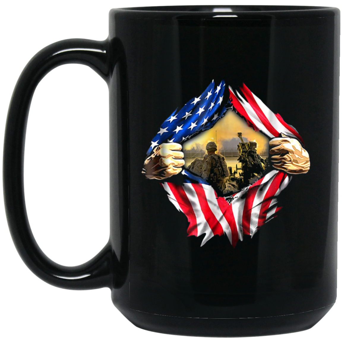 Artilleryman US Flag Awesome T-shirt