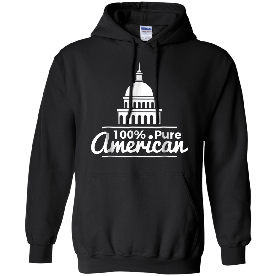 100% Pure American Proud Artwork T Shirt USA Citizen Gift