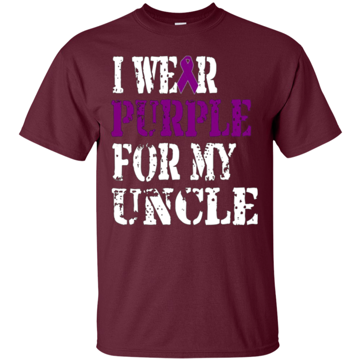 Alzheimer's Awareness T-shirt I Wear Purple For My Uncle