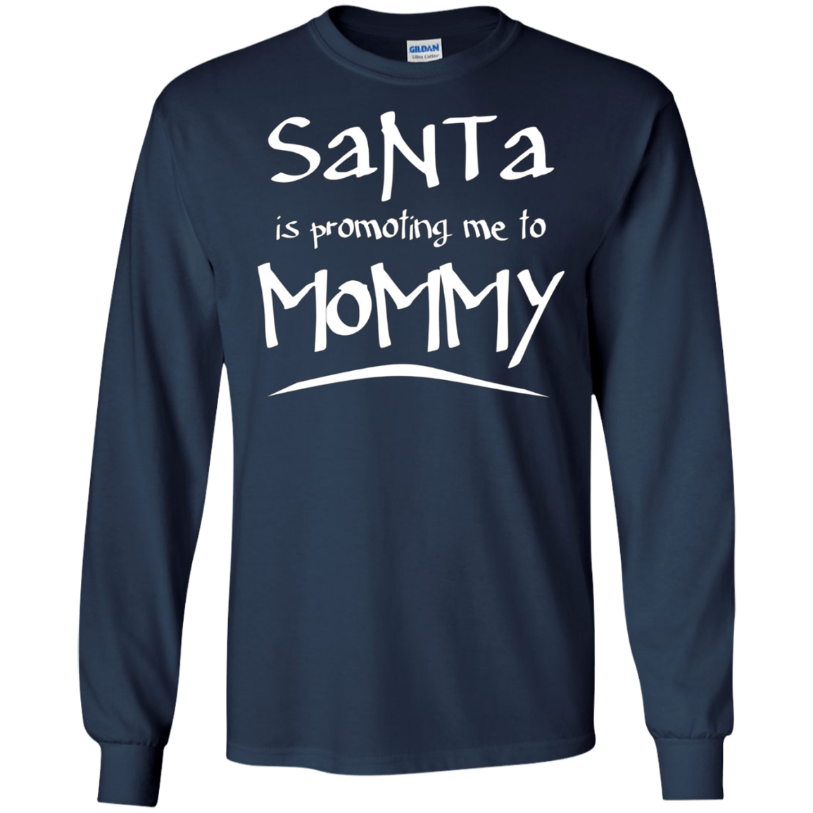 Santa Is Promoting Me To Mommy T-Shirt | Christmas Tee