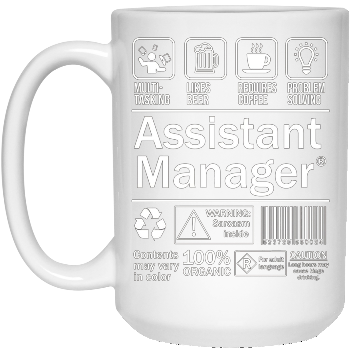 Assistant Manager Product Label T-Shirt Mens Womens