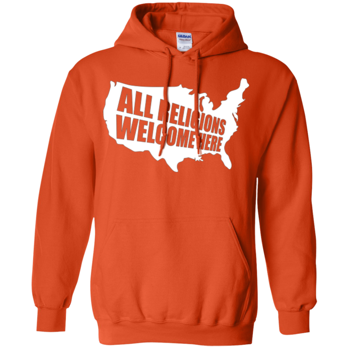 ALL RELIGIONS Welcome Here Protest T Shirt - Anti Trump Ban
