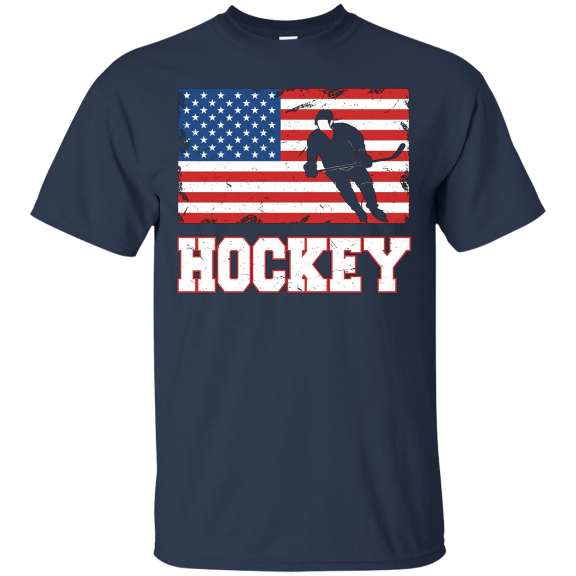 American Flag Hockey Tshirt Patriotic