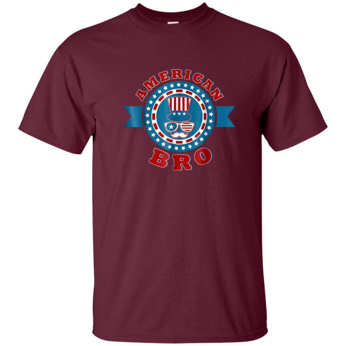 4th of July T-Shirt - Proud Fourth of July American Bro Tee