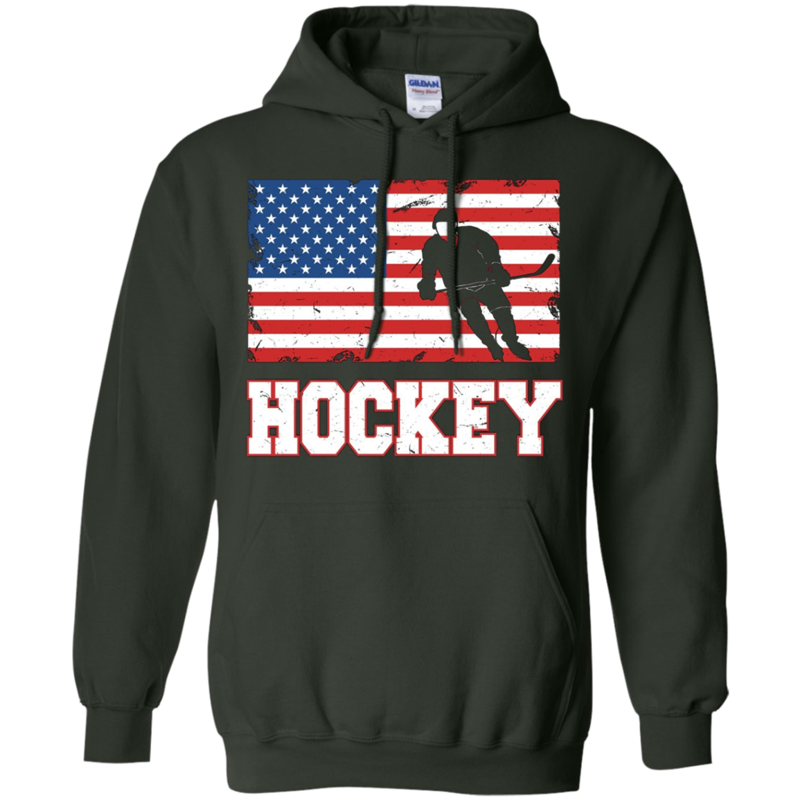 American Flag Hockey Tshirt Patriotic