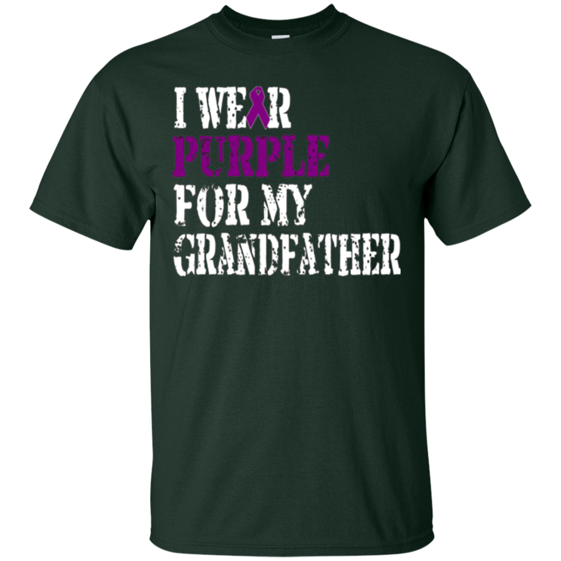 Alzheimer's Awareness Shirt I Wear Purple For My Grandfather