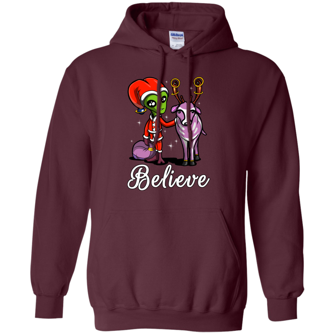 Alien Santa Christmas Funny Ufo Reindeer T-Shirt