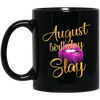 Image of August Birthday Purple Lips Slay T-shirt Birthday Gift