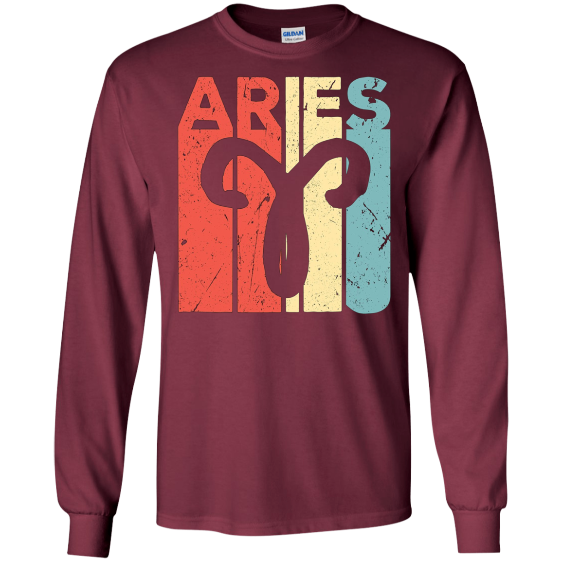 Aries Zodiac Star Sign Vintage Unisex Standard T Shirt