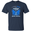 Image of Je porte un t - shirt bleu pour quelqu'un que j'aime.