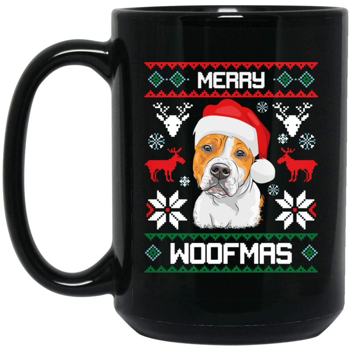 Amstaff Merry Woofmas Christmas Gift T-Shirt