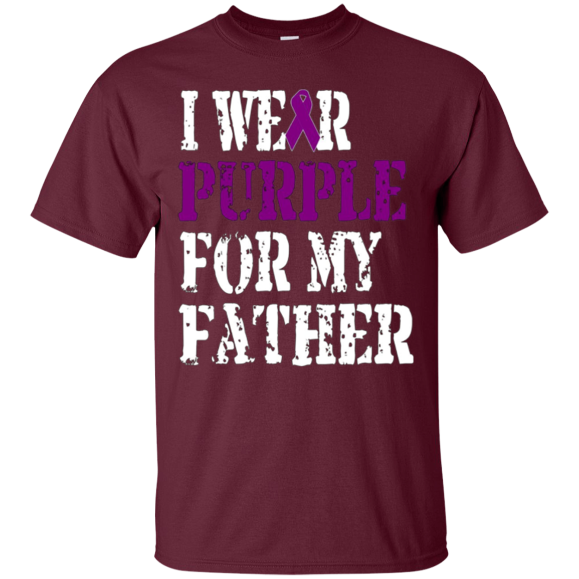 Alzheimer's Awareness T-shirt I Wear Purple For My Father