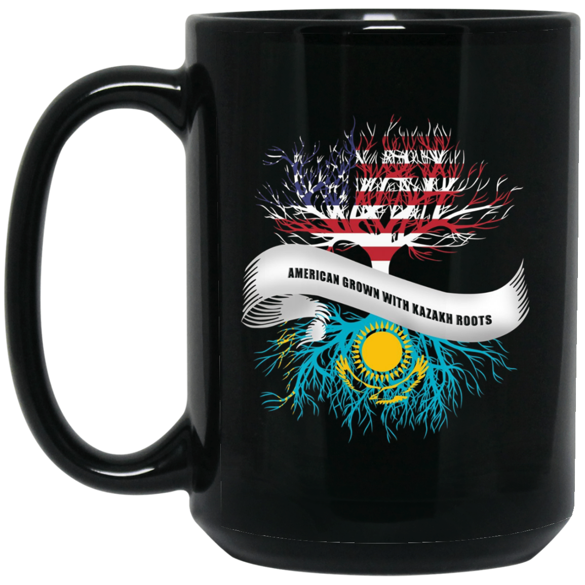 American Grown with Kazakh Roots T-Shirt Kazakhstan Tee