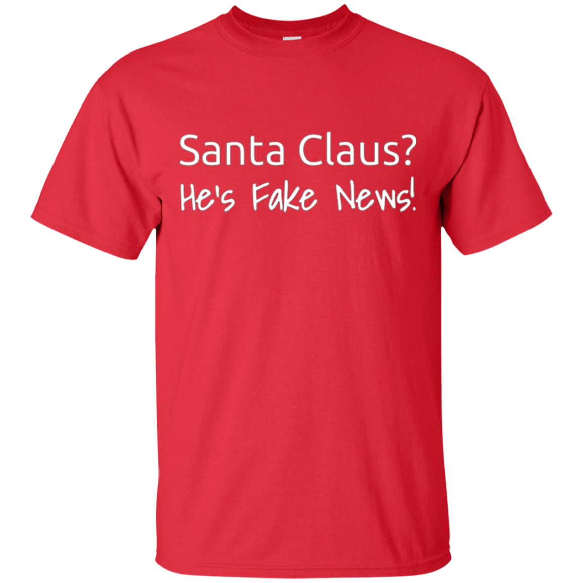 Santa Fake News T-Shirt Trump Joke Funny Christmas Gift