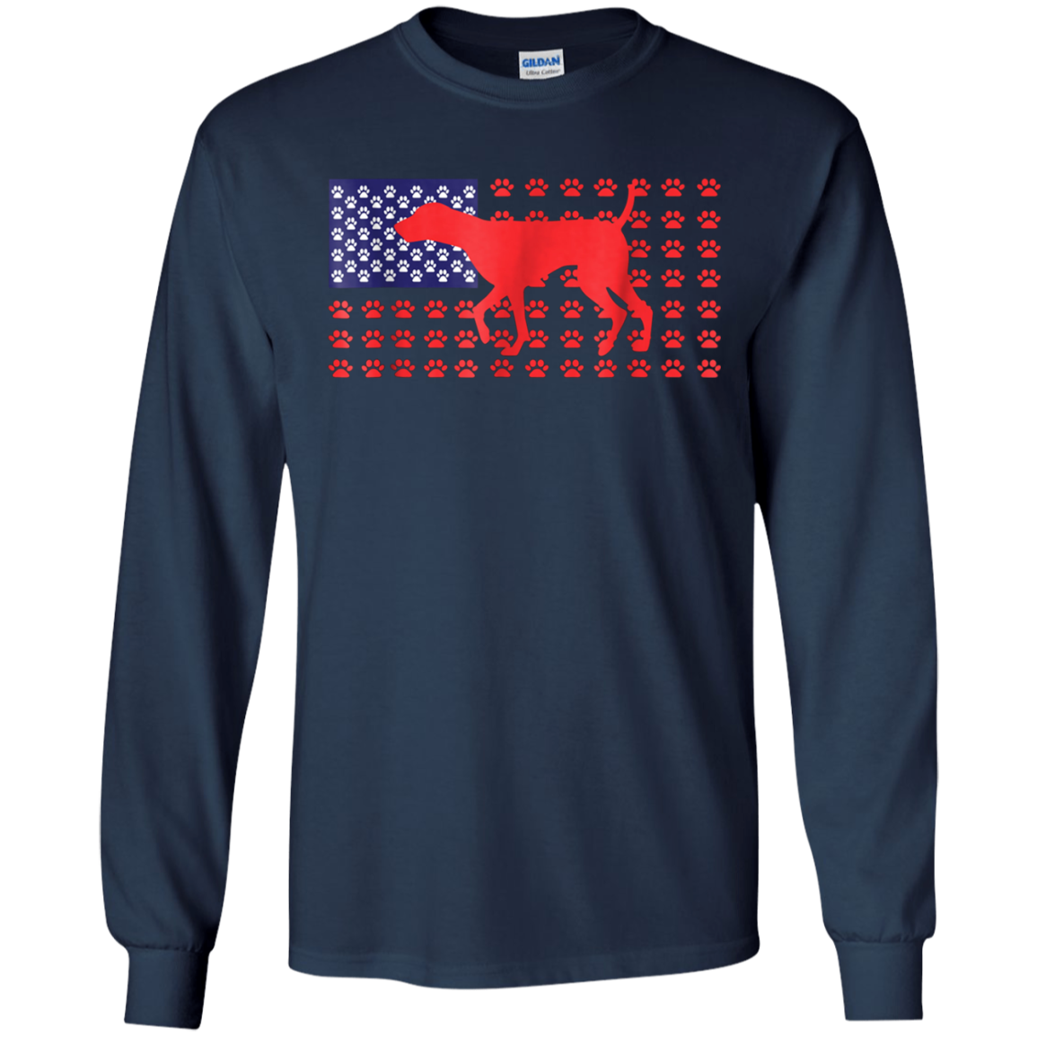 4th of July Tshirt, German Shorthaired Pointer American Flag