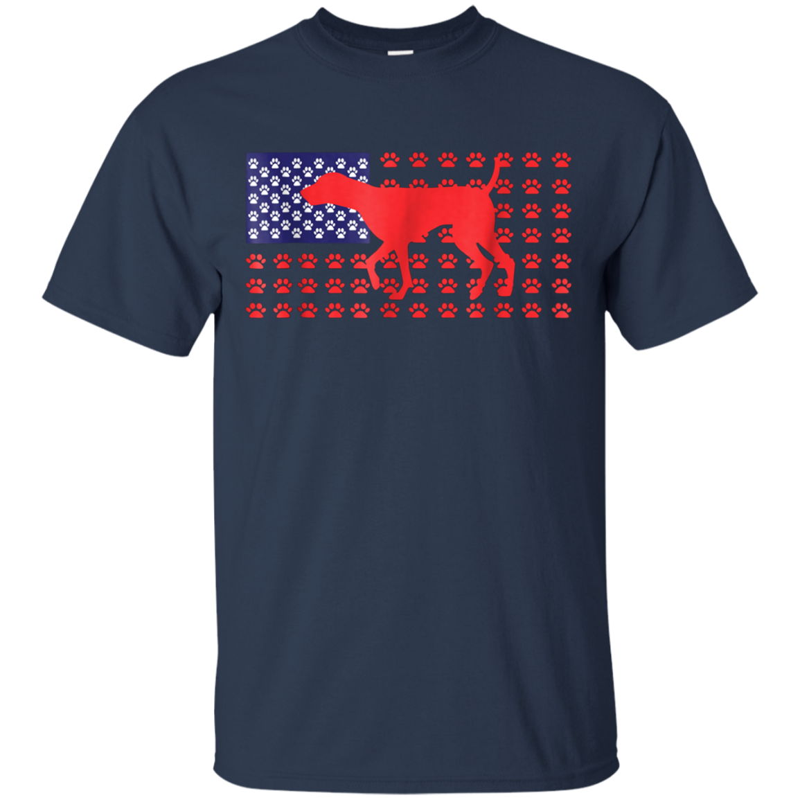 4th of July Tshirt, German Shorthaired Pointer American Flag