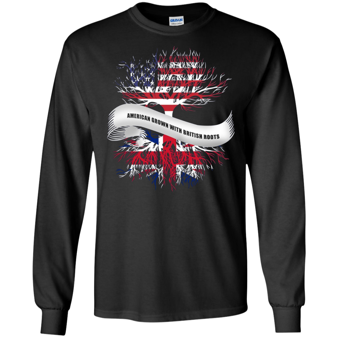 American Grown With British Roots T-Shirt Great Gift Tee