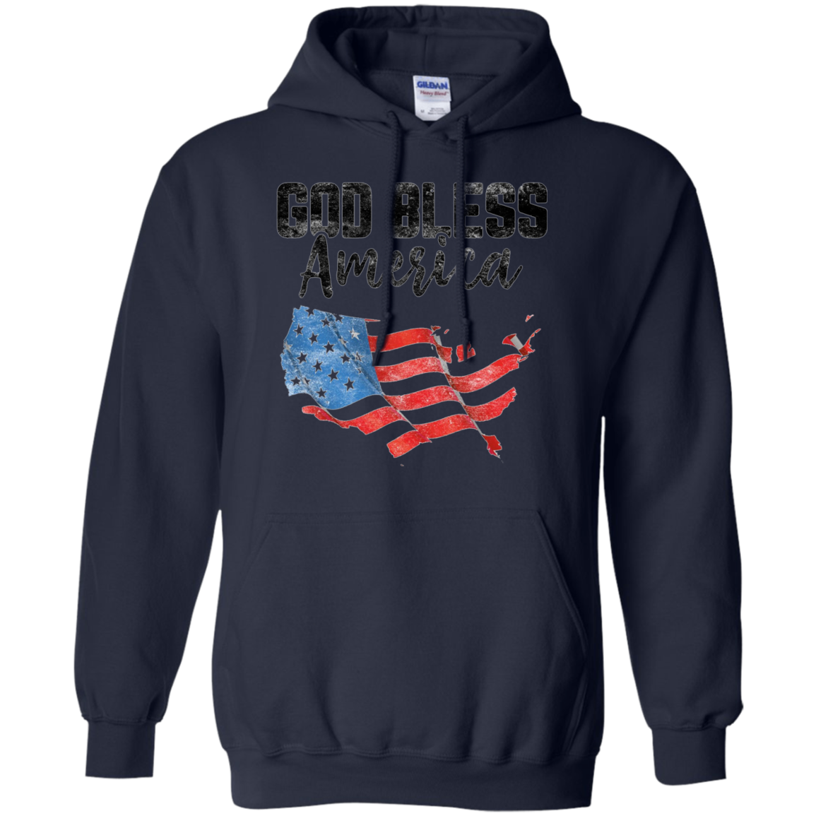 American Flag T-Shirt God Bless America 4th of July Tee Unis