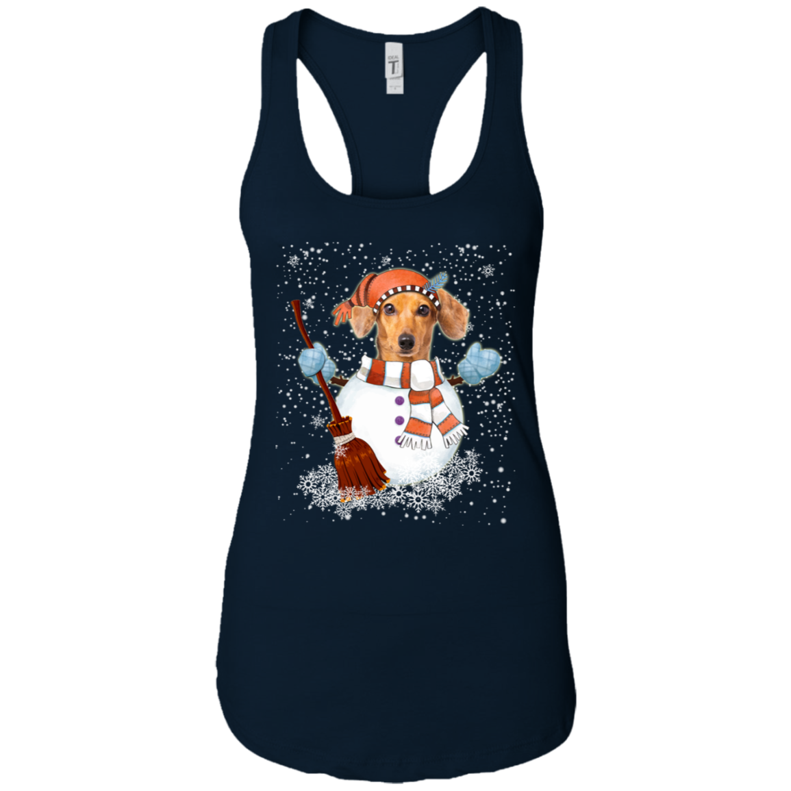 Christmas Snowman Dachshund Funny T-shirt