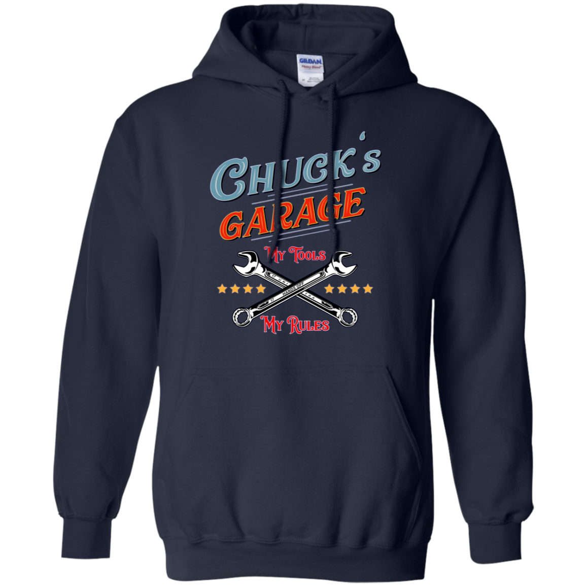 Chuck's Garage funny long sleeve tee shirt