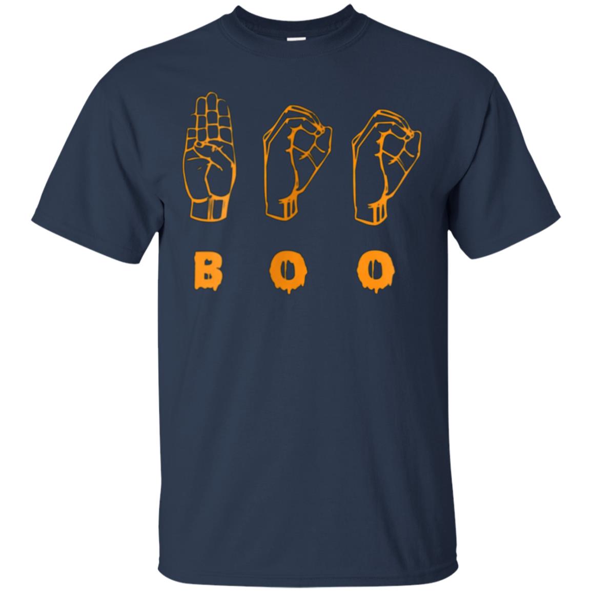 American Sign Language ASL BOO Halloween T-shirt