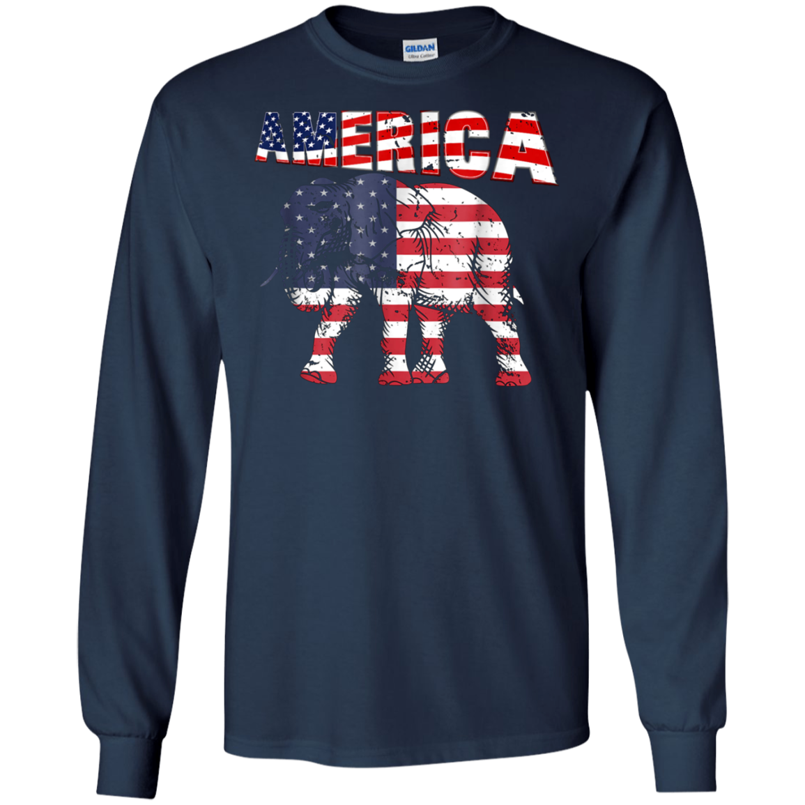 AMERICA Elephant Graphic T-Shirt Perfect Gift Women Men Kids
