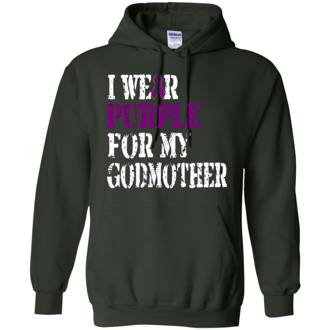 Alzheimer's Awareness T-shirt I Wear Purple For My Godmother