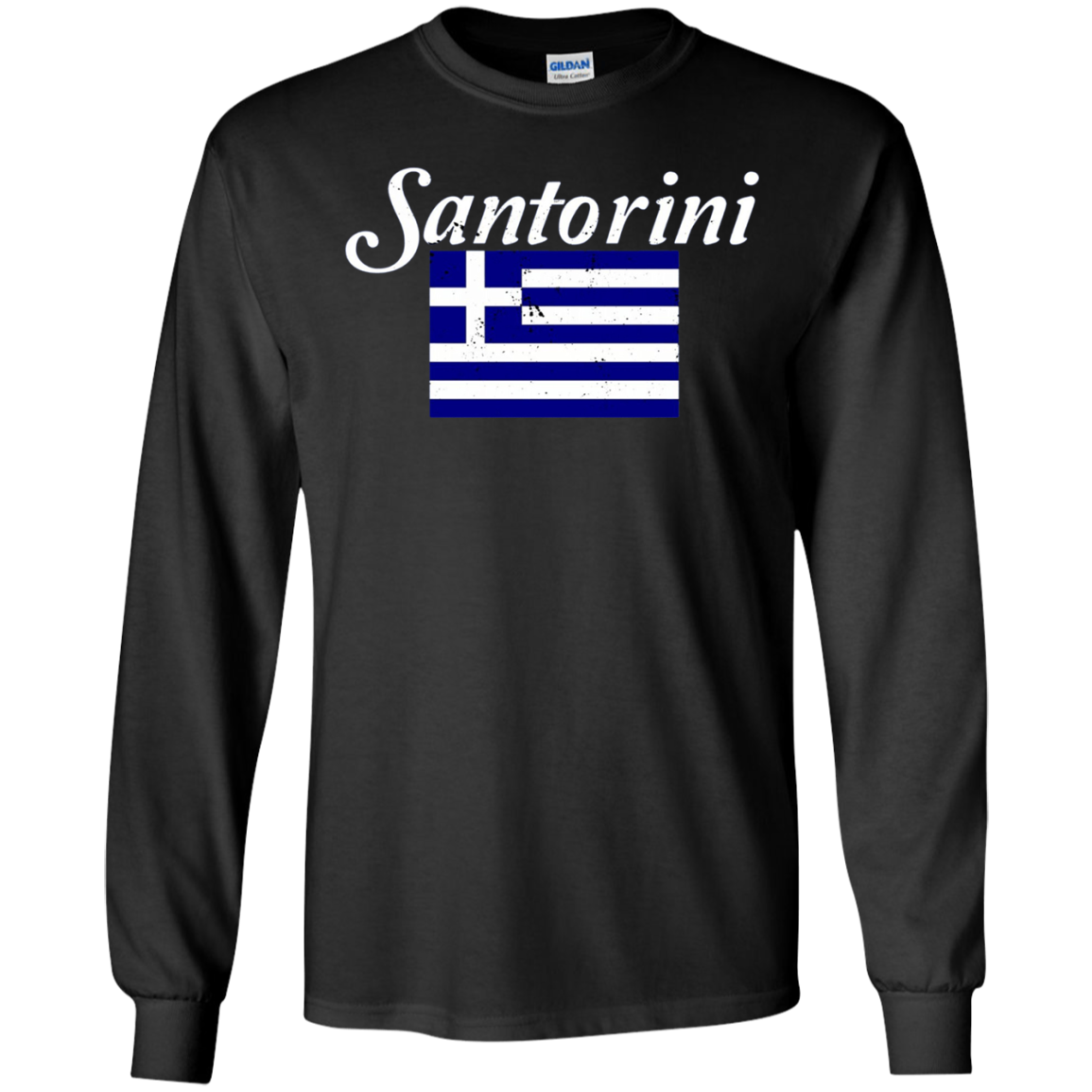 SANTORINI T Shirt Cool Greek Flag Island On The Aegean Sea