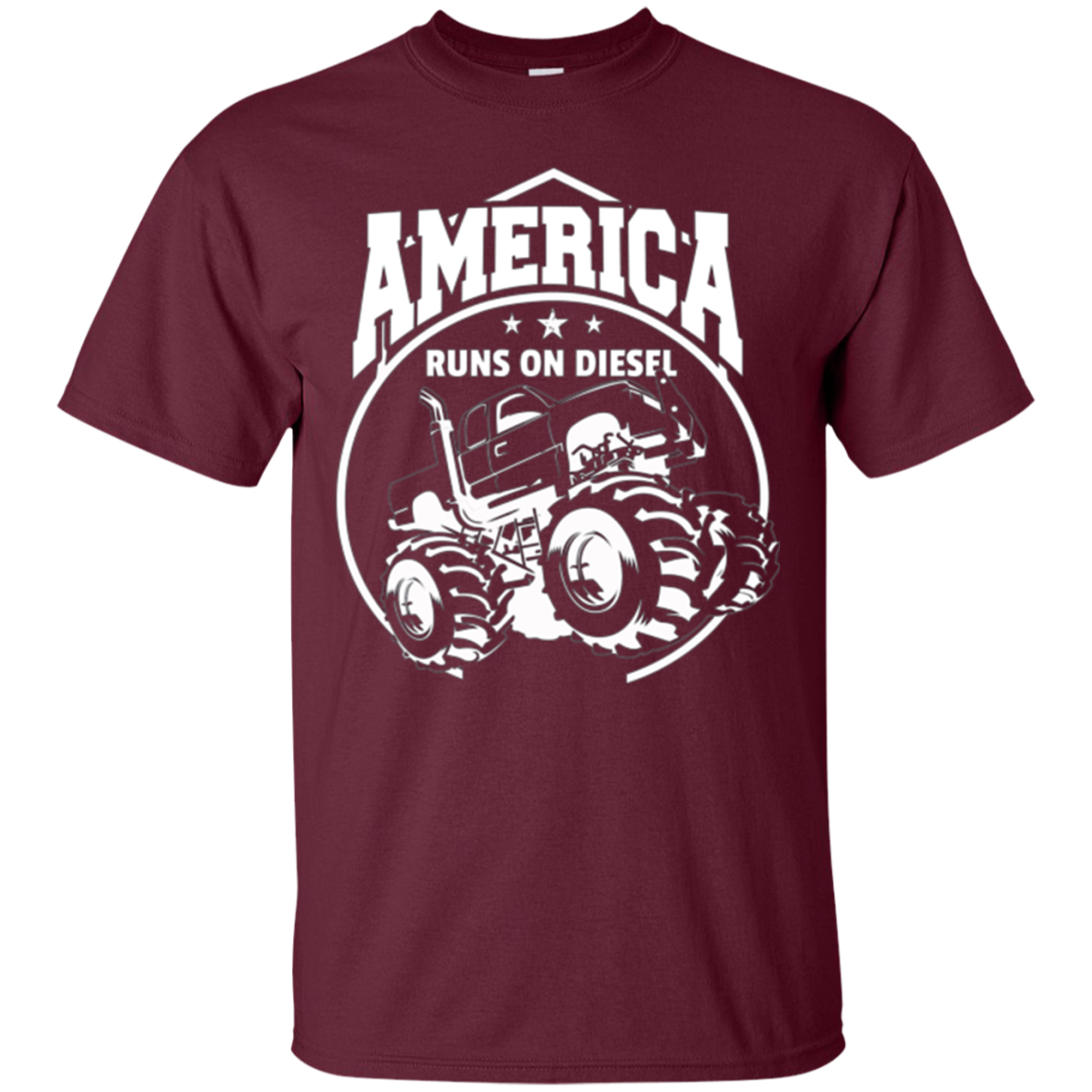 America Runs On Diesel Gear Monster SUV Truck Fans T-Shirt