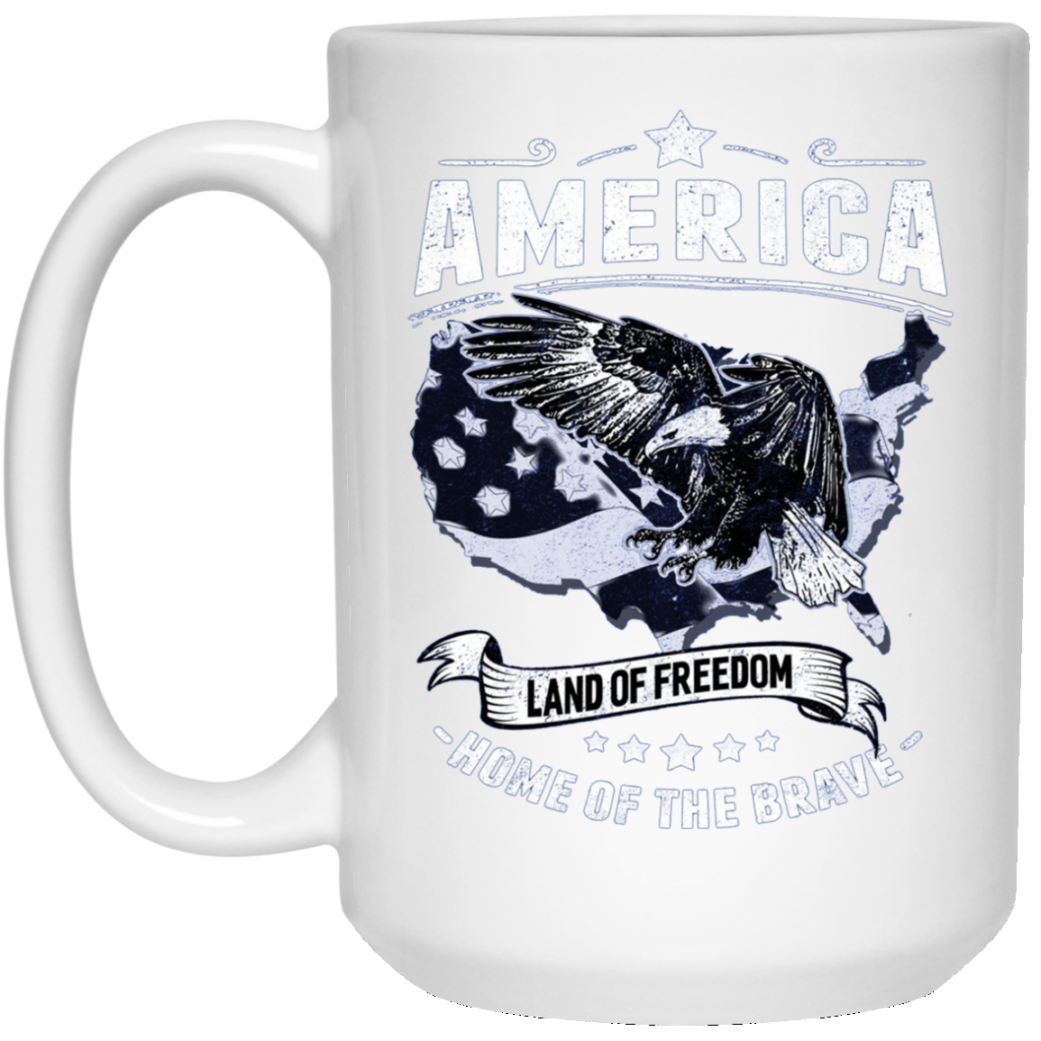 America Land of Freedom Home of the Brave TShirt Patriotic