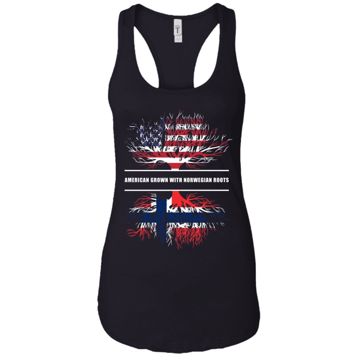 American Grown With Norwegian Roots T-Shirt Norway Tee