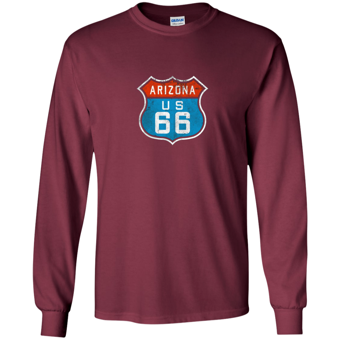 Arizona Route 66. Retro, Vintage, Distressed Grunge Tee