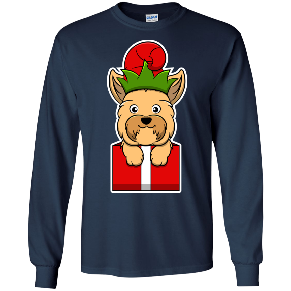 Christmas Yorkshire Terrier Dog T-Shirt, Puppy Xmas Gift