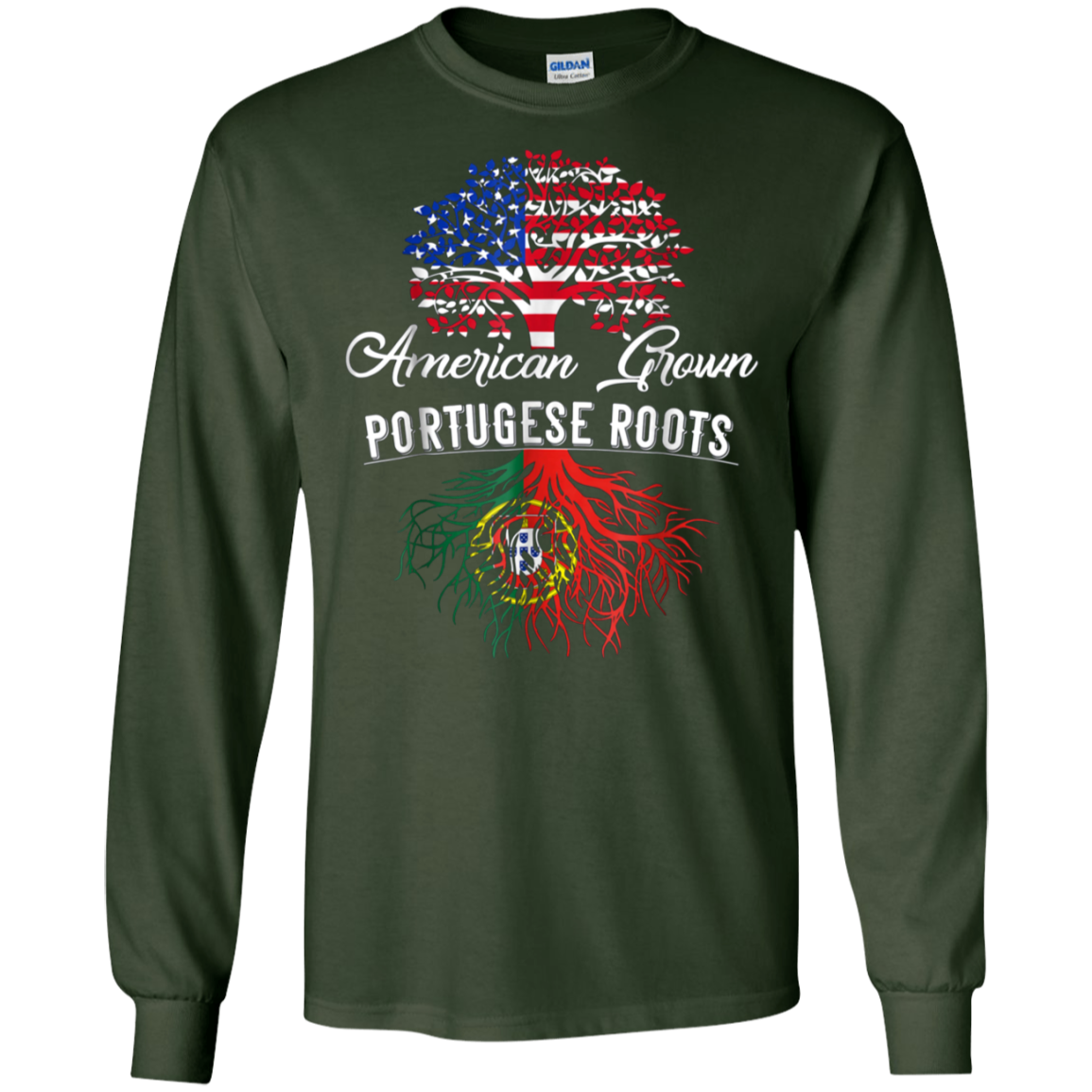 American Grown Portugese Roots T-Shirt Men Women Kids