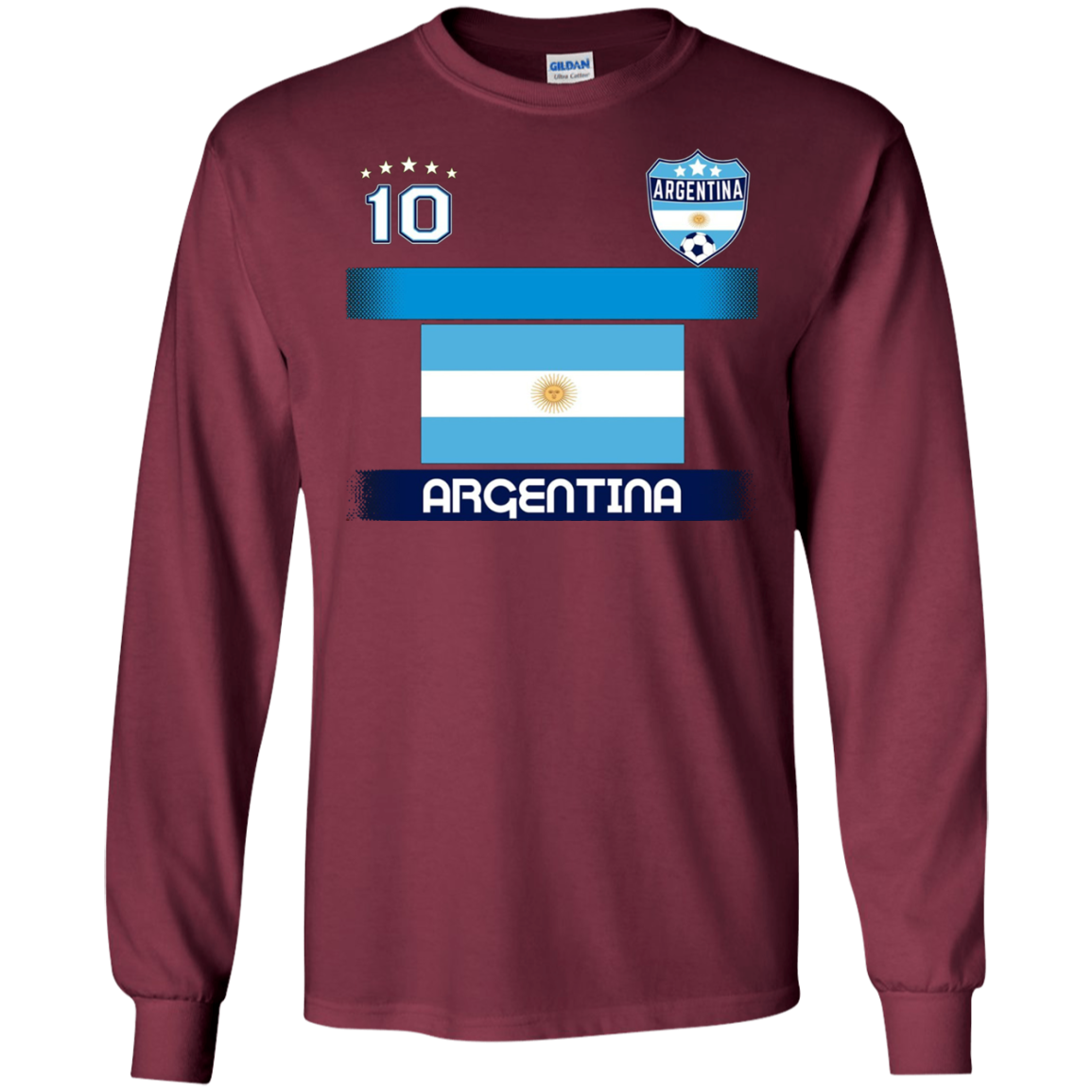 ARGENTINA Football Soccer T-Shirt with national flag