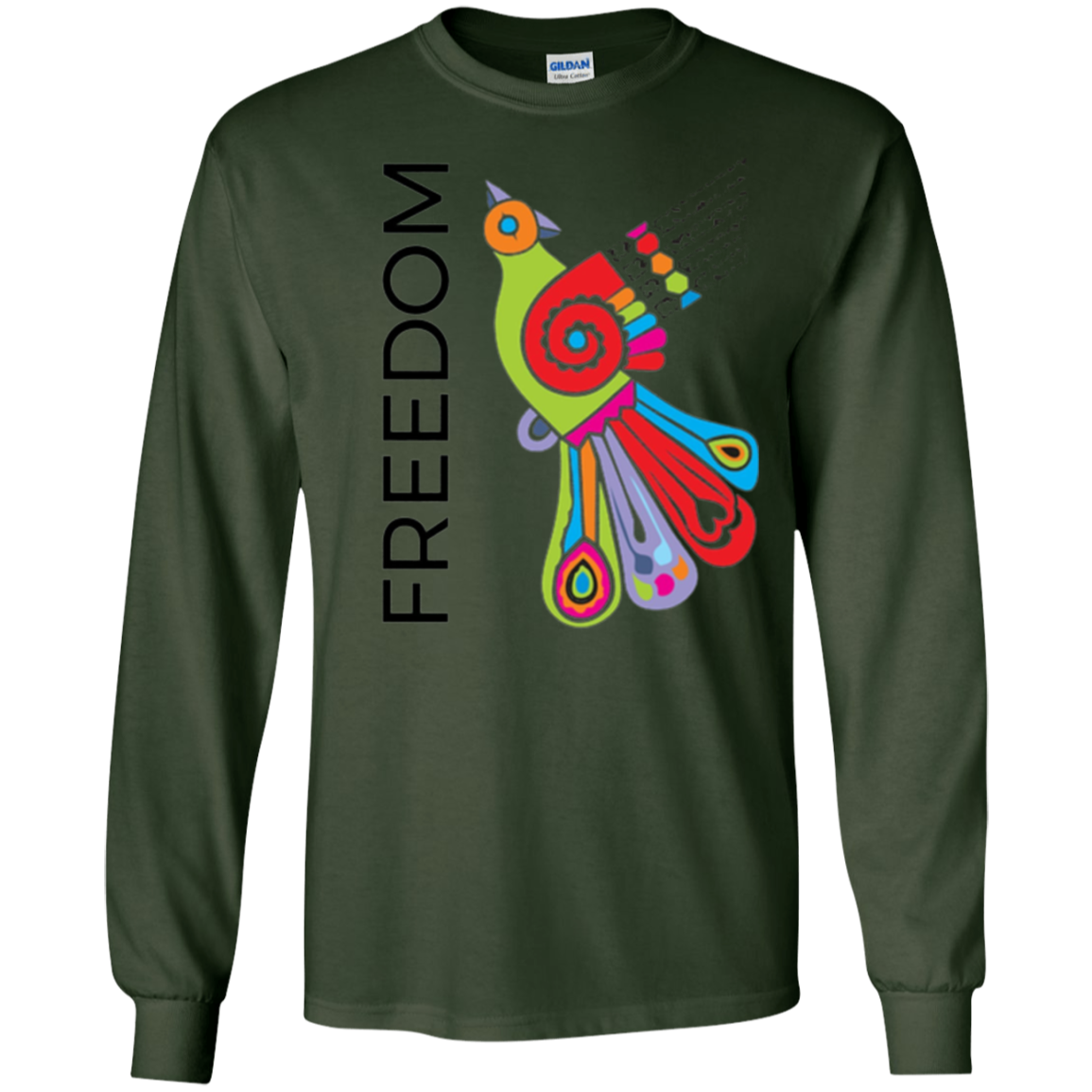 "Freedom" Bright Colorful Bird Diversity Unity T-Shirt