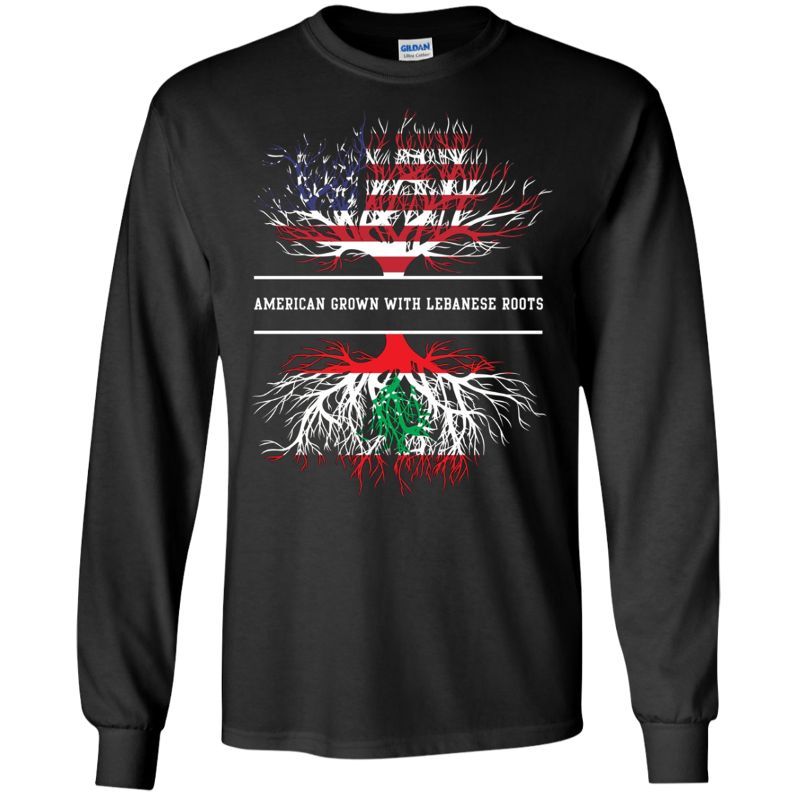 American Grown With Lebanese Roots T-Shirt Lebanon Tee